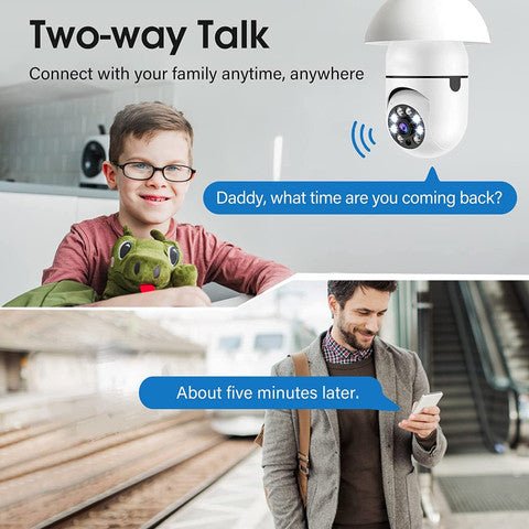 1080P Smart Bulb Camera — WiFi Light Bulb Security Camera