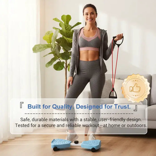 Waist Twisting Fitness Stepper with Resistance Bands