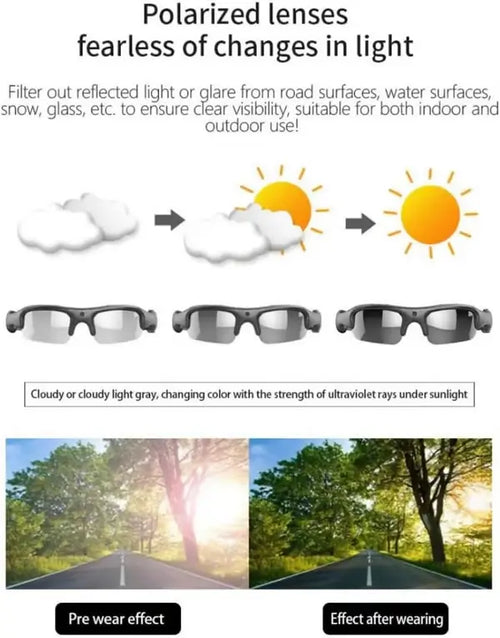 🎥👓Camera Glasses Smart HD 1080P WiFi Sports Glasses with Camera Video 32G