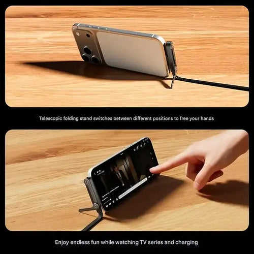 🔥240W SuperCharge 360° Rotating Invisible Stand Detachable 2-in-1 Charging Cable