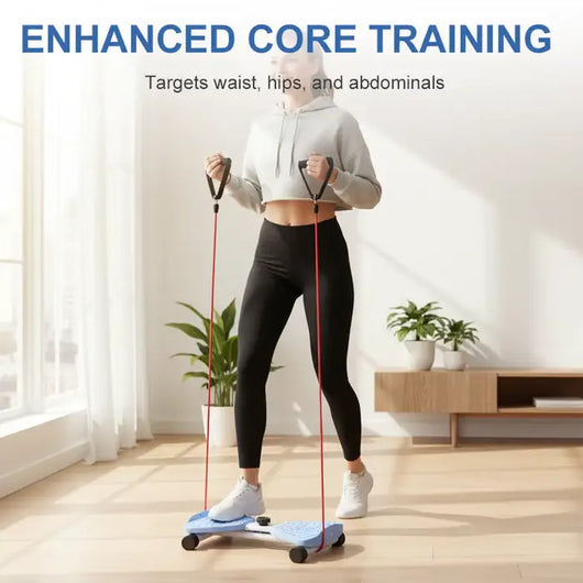 Waist Twisting Fitness Stepper with Resistance Bands