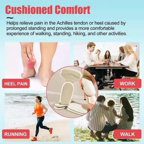Anti-slip Heel Liners Soft Cushion Heel Protector Pads for Women Men Shoes