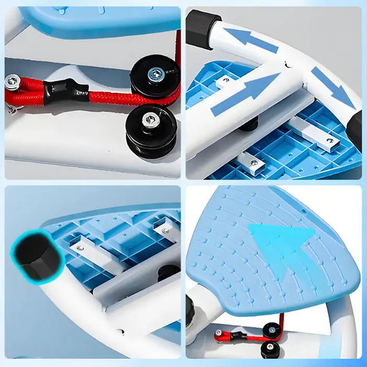 Waist Twisting Fitness Stepper with Resistance Bands