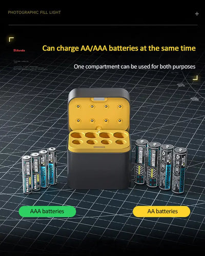 🏆Flash Sale⚡ 50K+ SOLD! Almost Gone-💥🎁 🔋Rechargeable AA/AAA Lithium Batteries with Charger