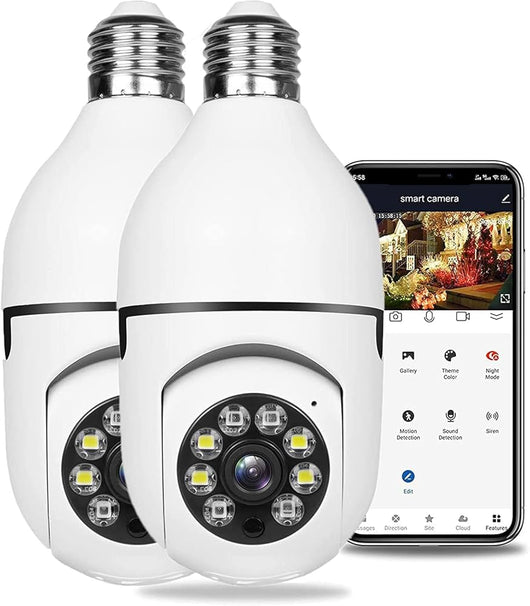 1080P Smart Bulb Camera — WiFi Light Bulb Security Camera
