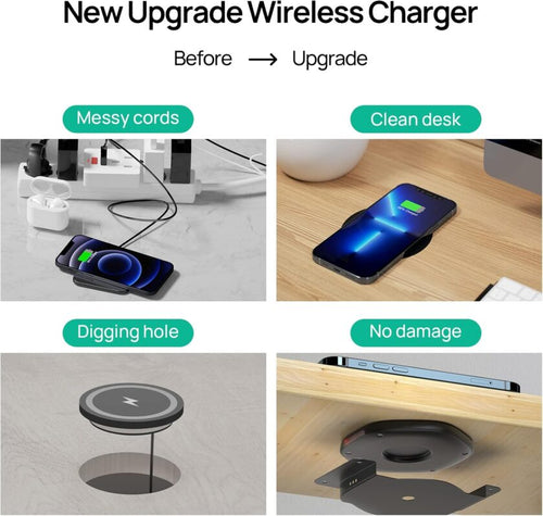 ⏳Limited-time 50% OFF ⏰ Under-Desk Hidden Wireless Charger⚡🔋