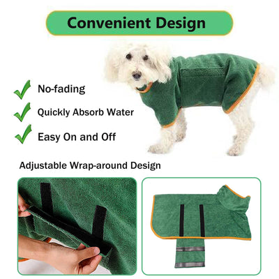 Lightweight Super-absorbent Soft Pet Bathrobe