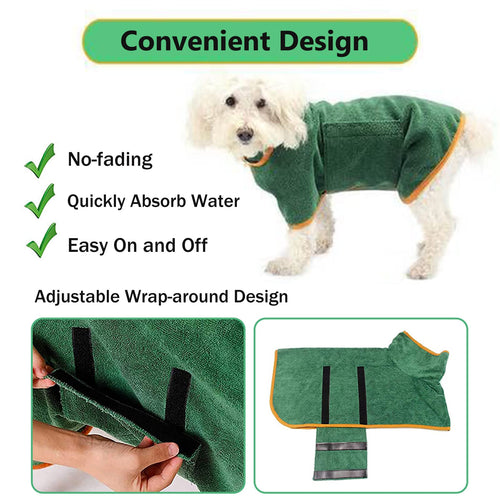 Lightweight Super-absorbent Soft Pet Bathrobe