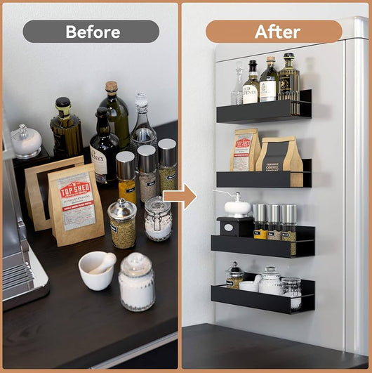 Punch-free Magnetic Storage Rack Organizer