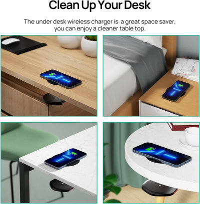 ⏳Limited-time 50% OFF ⏰ Under-Desk Hidden Wireless Charger⚡🔋
