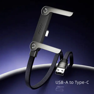 🔥240W SuperCharge 360° Rotating Invisible Stand Detachable 2-in-1 Charging Cable