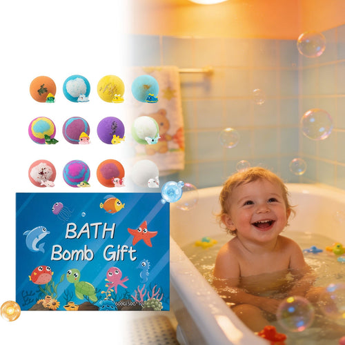 📢📢50% OFF !!!⏰🛁Bath Bomb Gift Set for Kids