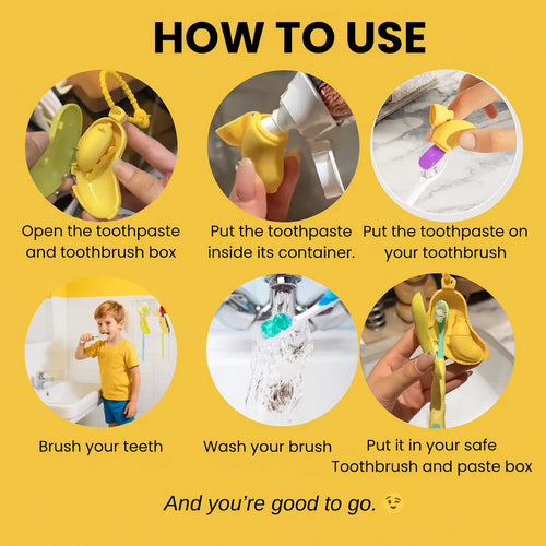 Banana Toothbrush Travel Case