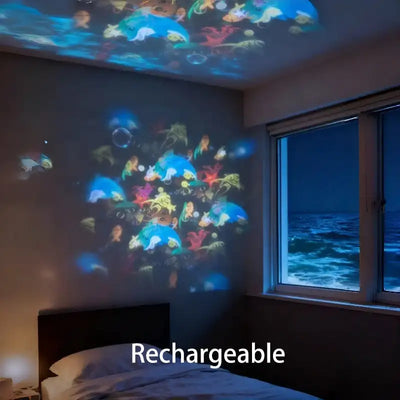 🎁 Dynamic Rotating LED Ocean Projector Light