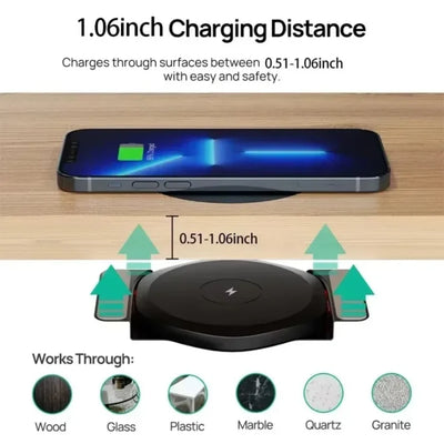 ⏳Limited-time 50% OFF ⏰ Under-Desk Hidden Wireless Charger⚡🔋
