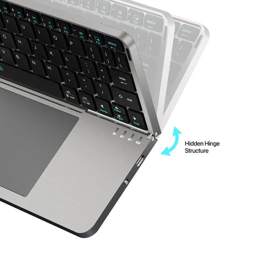 Foldable Wireless Keyboard with Touchpad