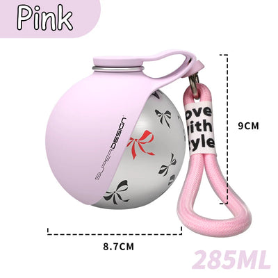 2-in-1 Pet Water Bottle – Portable Stainless Steel Pet Water Bottle & Cup