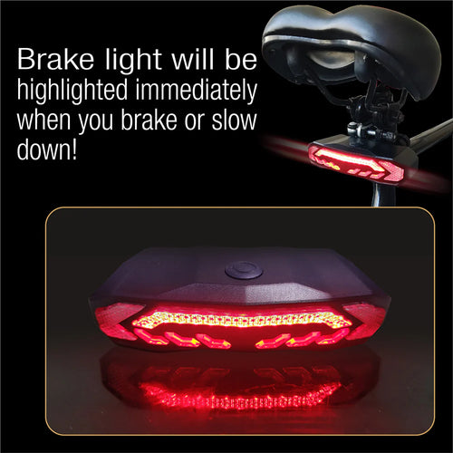 Smart Bike Tail Light with Turn Signals and Brake Light