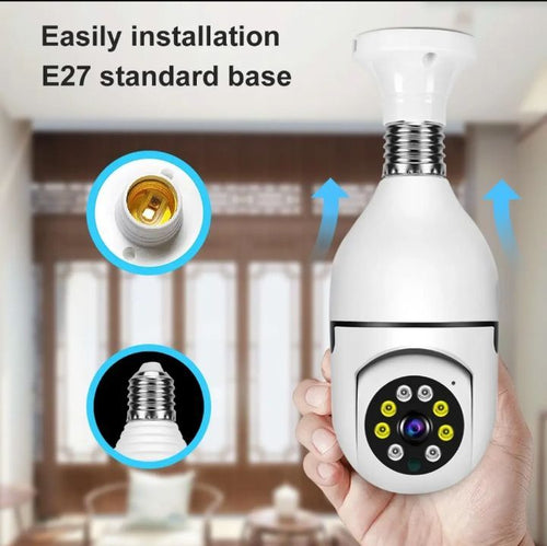 1080P Smart Bulb Camera — WiFi Light Bulb Security Camera