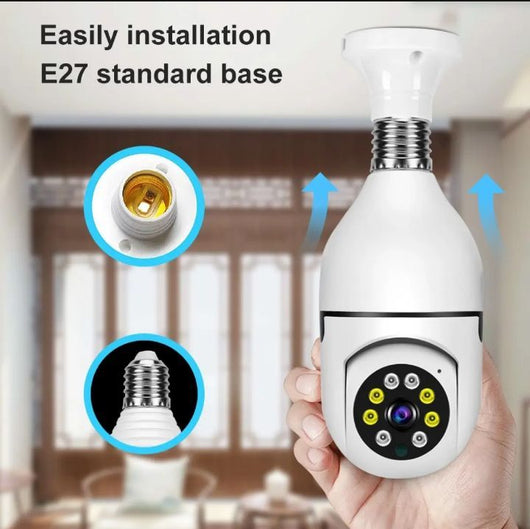 1080P Smart Bulb Camera — WiFi Light Bulb Security Camera