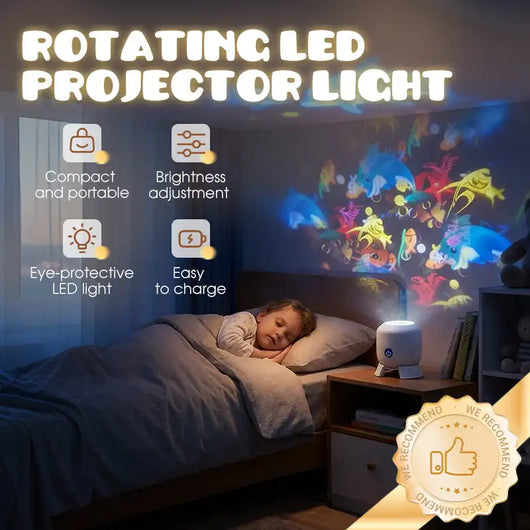 🎁 Dynamic Rotating LED Ocean Projector Light