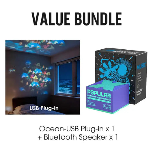 🎁 Dynamic Rotating LED Ocean Projector Light
