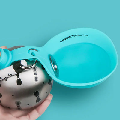 2-in-1 Pet Water Bottle – Portable Stainless Steel Pet Water Bottle & Cup
