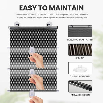Retractable Window Roller Sunshade for Car & Room