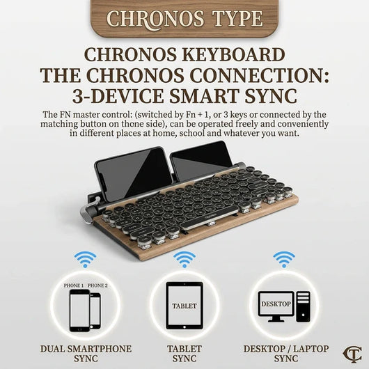 TypeNova — Retro Wireless Keyboard for Focused Work