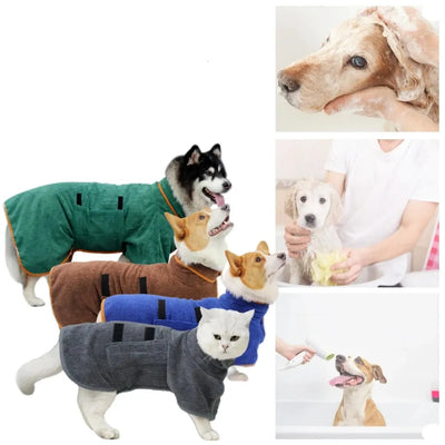 Lightweight Super-absorbent Soft Pet Bathrobe