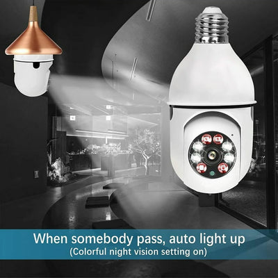 1080P Smart Bulb Camera — WiFi Light Bulb Security Camera