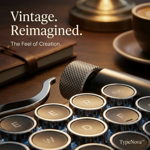 TypeNova — Retro Wireless Keyboard for Focused Work